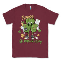Burgundy happy st. patrick's day Classic Tee - MaliasSmallBusiness