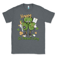 Charcoal Heather happy st. patrick's day Classic Tee - MaliasSmallBusiness