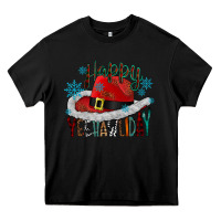 Black happy yeehawliday Heavy Core Tee - CowhideDigitalArt