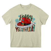 Mossy happy yeehawliday Heavy Core Tee - CowhideDigitalArt