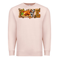 Pale Pink Love with Turkey Premium Sweatshirt - texasbilliewilder