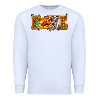 White Love with Turkey Premium Sweatshirt - texasbilliewilder