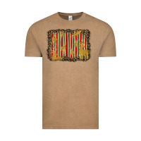 Vintage Coffee christmas reindeers leopard background Vintage Tee - BarkalooDesign