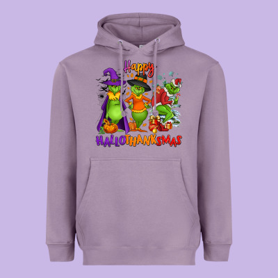 Happy Hallothanksmas Heavyweight Hoodie Designed By Nancycooperartshop