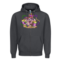 Smoke Mardi Gras pig Zipper Hoodie - LillyAllenDesigns