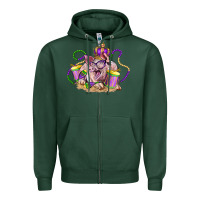Sports Green Mardi Gras pig Zipper Hoodie - LillyAllenDesigns