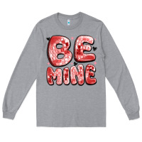 Heather Grey be mine Long Sleeve Tee - MaliasSmallBusiness