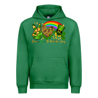 Emerald Peace love St. Patrick's Day Urban Hoodie - OliviaCreatesArt