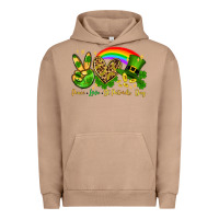 Pigment Burro Peace love St. Patrick's Day Urban Hoodie - OliviaCreatesArt