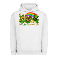 Pigment Lunar Rock Peace love St. Patrick's Day Urban Hoodie - OliviaCreatesArt