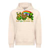 Sandshell Peace love St. Patrick's Day Urban Hoodie - OliviaCreatesArt