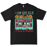 Black i am not old i am a classic sunflower floral casse Premium Tee - FaDigitalArtStudio
