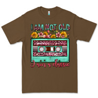 Cacao i am not old i am a classic sunflower floral casse Premium Tee - FaDigitalArtStudio