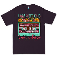 Plum i am not old i am a classic sunflower floral casse Premium Tee - FaDigitalArtStudio