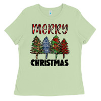 Matcha merry christmas trees Ladies Tee - RanaPortraitStore