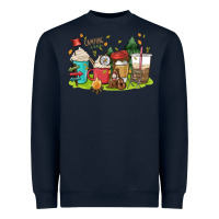 Navy camp coffee drink Heavyweight Sweatshirt - MaliasSmallBusiness