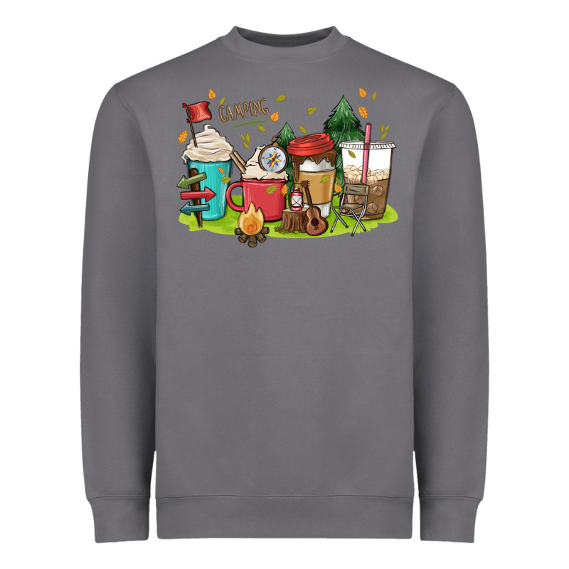 Camp Coffee Drink Heavyweight Sweatshirt by MaliasSmallBusiness | Teevron