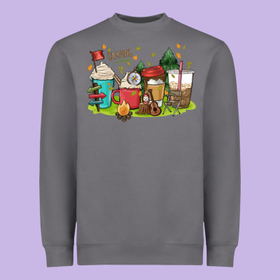 Camp Coffee Drink Heavyweight Sweatshirt Designed By Maliassmallbusiness
