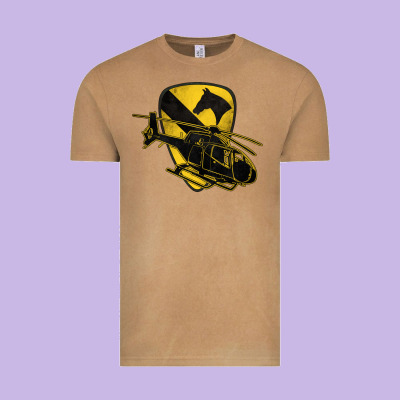 1st Cavalry Division Chopper Helicopter Air Cav Vintage Tee Designed By Jasminsmagicworld