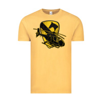 Vintage Mustard 1st cavalry division chopper helicopter air cav Vintage Tee - Jasminsmagicworld