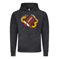 Vintage Black tis the season football sunflower Vintage Hoodie - AdoDesignShop
