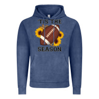 Vintage Denim tis the season football sunflower Vintage Hoodie - AdoDesignShop