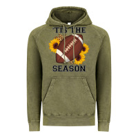 Vintage Olive tis the season football sunflower Vintage Hoodie - AdoDesignShop