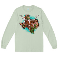 Matcha texas longhorn texas map Long Sleeve Tee - JahusDesignShop