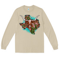 Mushroom texas longhorn texas map Long Sleeve Tee - JahusDesignShop