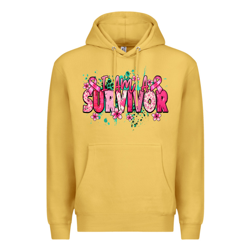 I Am A Survivor Cancere Awareness Premium Hoodie by HowdyJamesFarm | Teevron