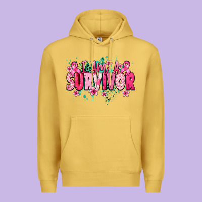 I Am A Survivor Cancere Awareness Premium Hoodie Designed By Howdyjamesfarm