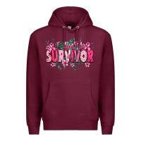 Burgundy I am a survivor Cancere Awareness Premium Hoodie - HowdyJamesFarm
