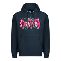 Navy I am a survivor Cancere Awareness Premium Hoodie - HowdyJamesFarm