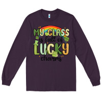 Plum my class is full of lucky charms Long Sleeve Tee - MaliasSmallBusiness