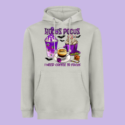 Hocus Pocus I Need Coffee To Focus Heavyweight Hoodie Designed By Texasbilliewilder