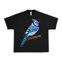 Black Blue Jay Bird Urban Heavy Tee - LillyAllenDesigns