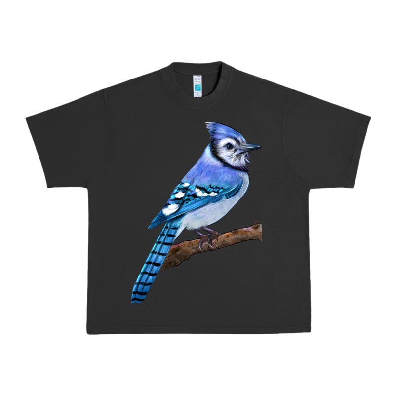 Blue Jay Bird Urban Heavy Tee by LillyAllenDesigns | Teevron
