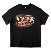 Black 4th of July 1776 Heavy Core Tee - Neo Western