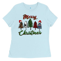 Merry Christmas Trees Ladies Tee | Teevron