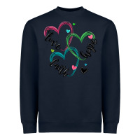 Navy faith hope love Heavyweight Sweatshirt - MaliasSmallBusiness