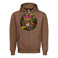 Chestnut Mardi Gras red Angus Zipper Hoodie - LillyAllenDesigns