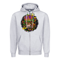 Heather Grey Mardi Gras red Angus Zipper Hoodie - LillyAllenDesigns