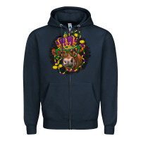 Navy Mardi Gras red Angus Zipper Hoodie - LillyAllenDesigns