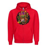 Red Mardi Gras red Angus Zipper Hoodie - LillyAllenDesigns