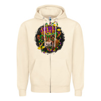 Sandshell Mardi Gras red Angus Zipper Hoodie - LillyAllenDesigns