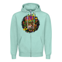 Seafoam Mardi Gras red Angus Zipper Hoodie - LillyAllenDesigns