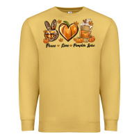 Antique Gold Peace Love Pumpkin Spice Premium Sweatshirt - texasbilliewilder