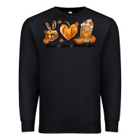 Black Peace Love Pumpkin Spice Premium Sweatshirt - texasbilliewilder
