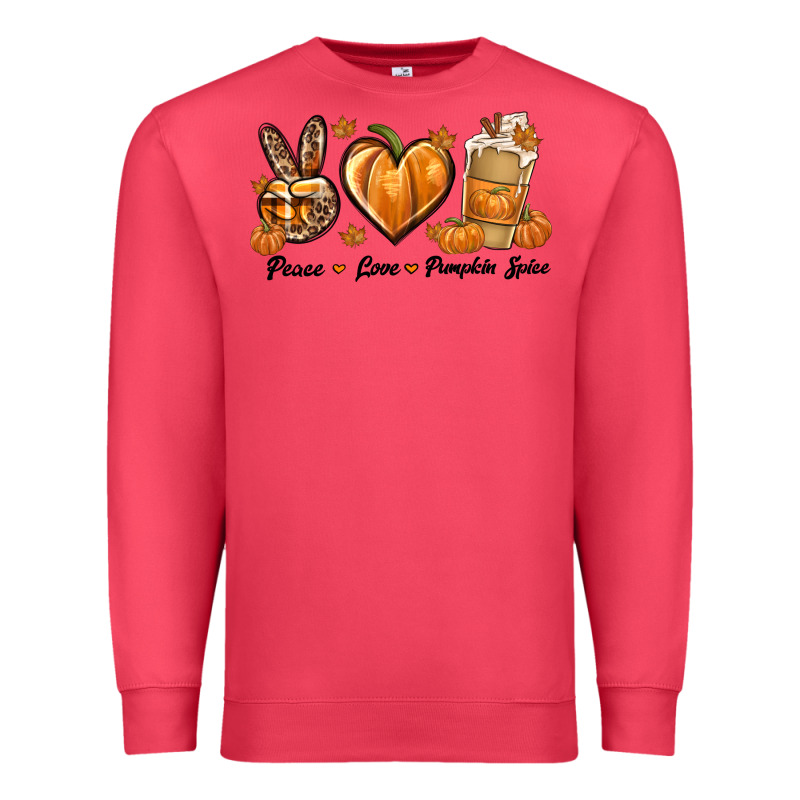 Peace Love Pumpkin Spice Premium Sweatshirt by texasbilliewilder | Teevron