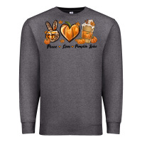 Charcoal Heather Peace Love Pumpkin Spice Premium Sweatshirt - texasbilliewilder